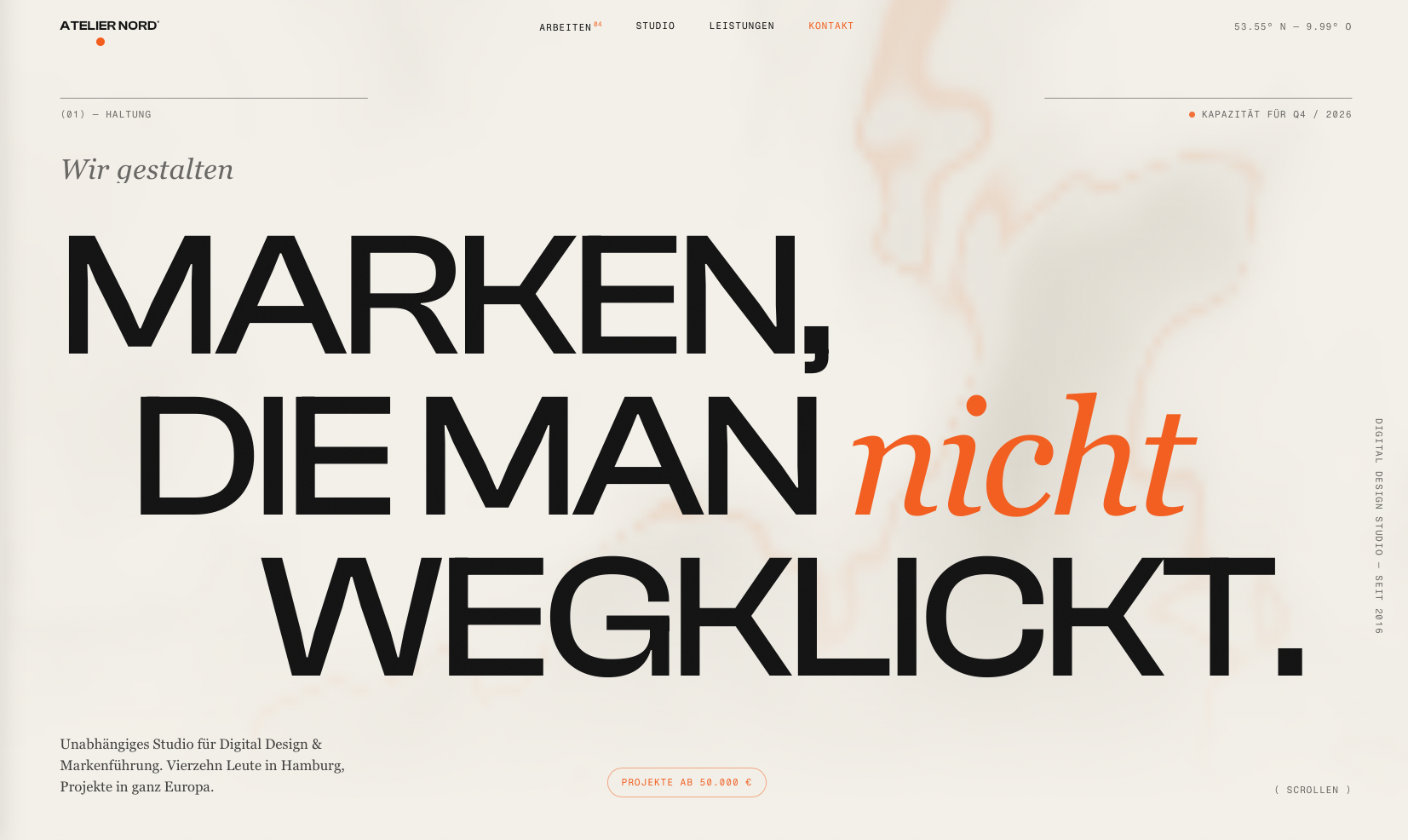 Atelier Nord: Webdesign-Referenz von Primus Webdesign aus Essen