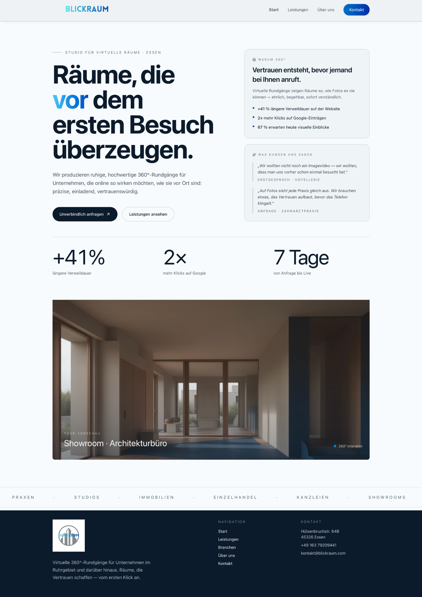 blickraum.com – Referenzprojekt